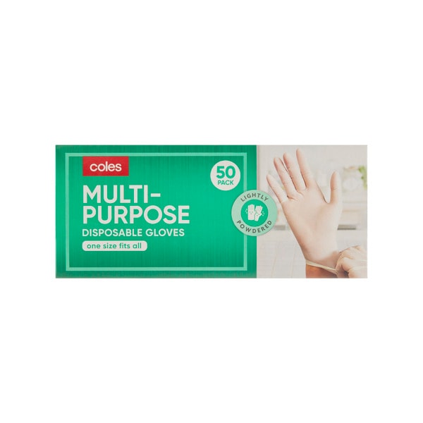 Coles Multi Purpose Disposable Gloves | 50 pack