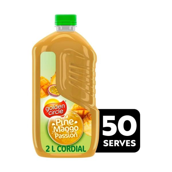 Golden Circle Cordial Pineapple Mango & Passionfruit Cordial | 2L