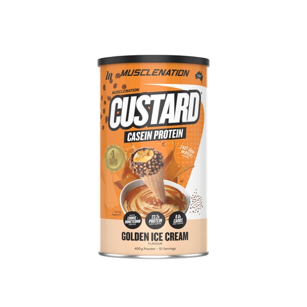 Muscle Nation Custard Casein Protein Powder Golden Ice Cream | 400g