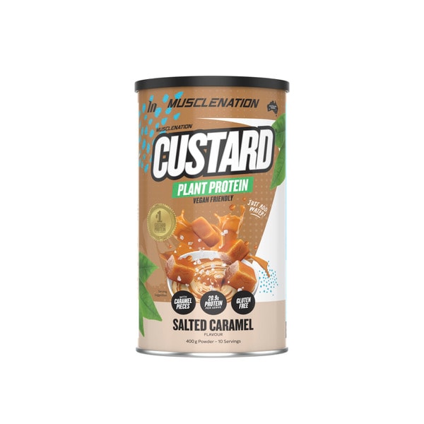 Muscle Nation Custard Plant Protein Powder Salted Caramel | 400g