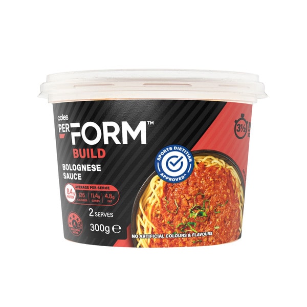 Coles Perform Build Bolognese Sauce | 300g