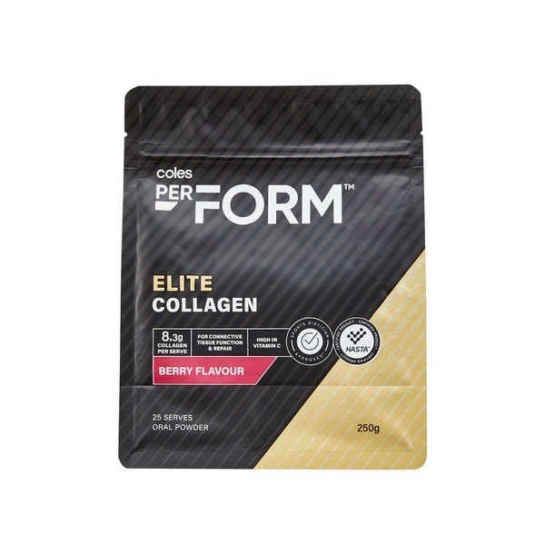 Coles Perform Elite Collagen Powder Berry Flavour | 250g