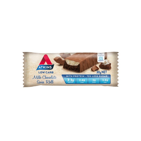 Atkins Low Carb Milk Chocolate Swiss Roll | 30g