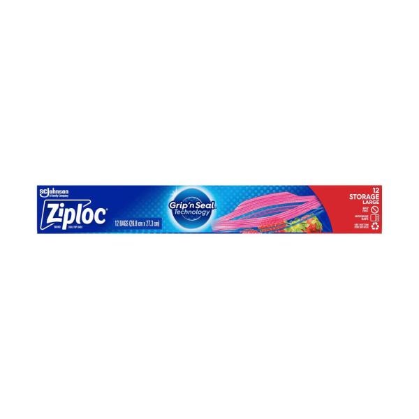 Ziploc Storage Bags Large Resealable Food Storage | 12 pack