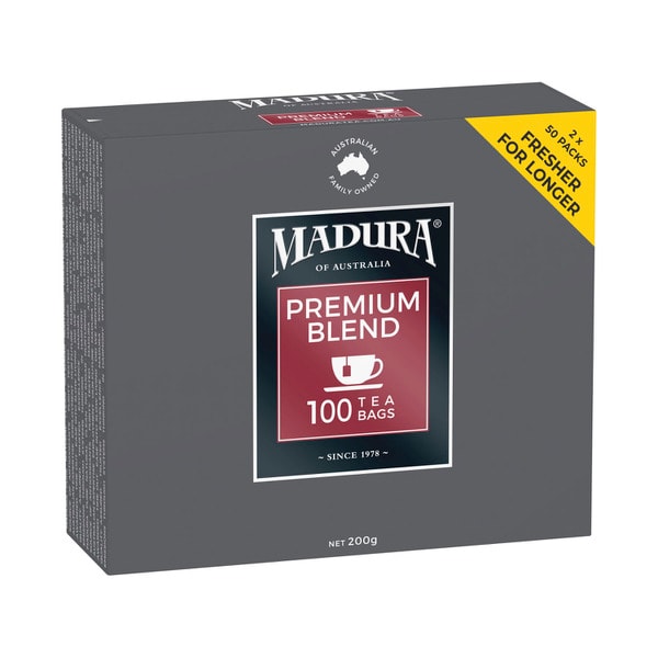 Madura Premium Blend Tea Bags 100 pack | 200g