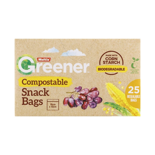 Multix Greener Compostable Snack Bags 25pk | 25 pack