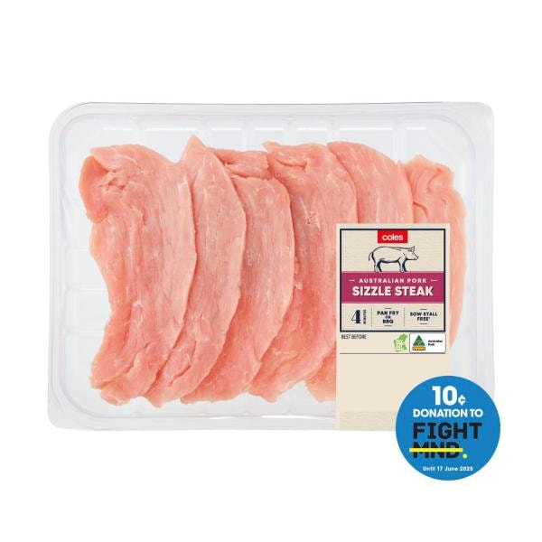 Coles Pork Sizzle Steaks | 400g