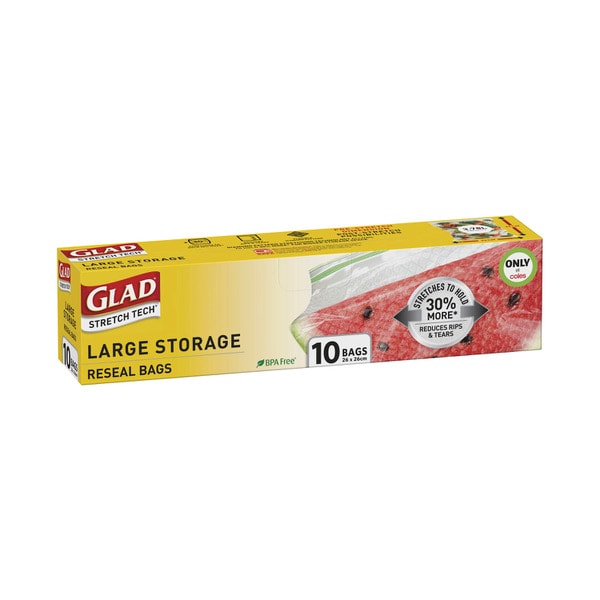 Glad Stretch Tech Storage Bags Large | 10 pack