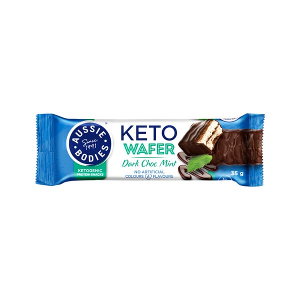 Aussie Bodies Keto Wafer Dark Choc Mint | 35g