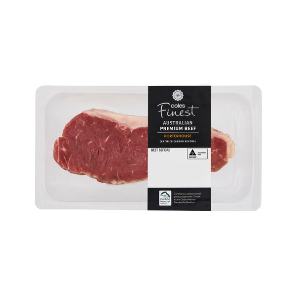 Coles Finest Carbon Neutral Beef Porterhouse Steak | 370g