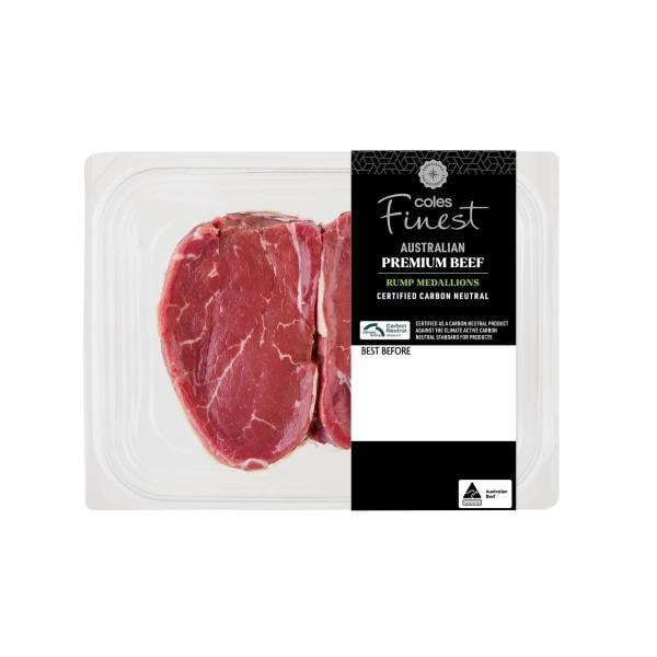 Coles Finest Carbon Neutral Beef Rump Medallions | 380g