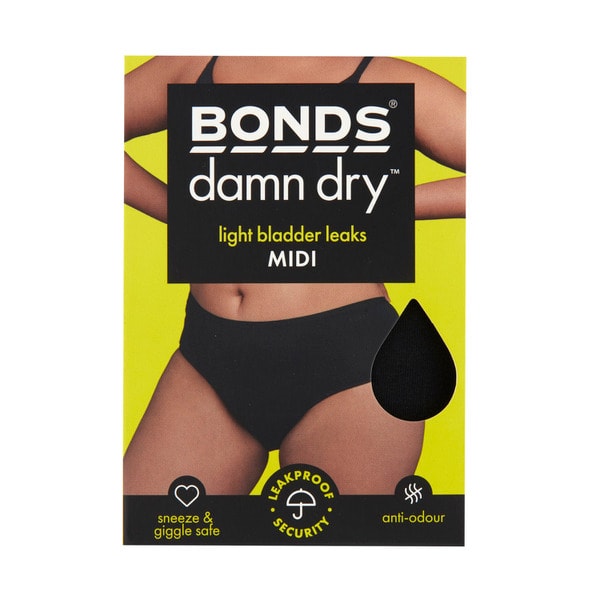 Bonds Womens Damn Dry Underwear Midi Size 18 | 1 pack