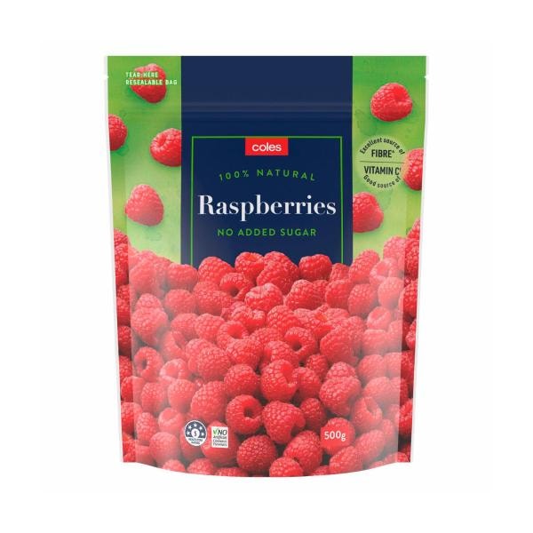 Coles Frozen Fruit Raspberries | 500g