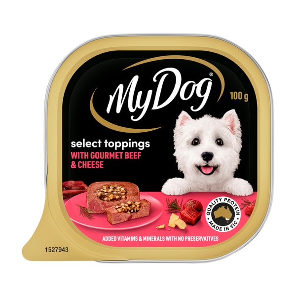 My Dog Adult Wet Dog Food Gourmet Premium Beef With Cheese Select Toppings | 100g
