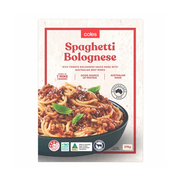 Coles Frozen Convenience Meal Spaghetti Bolognese | 375g