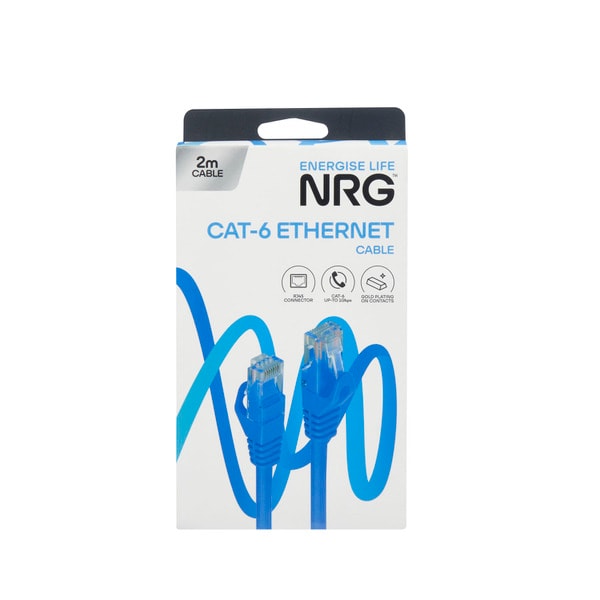 NRG 2M Ethernet Cable Cat 6 | 1 each