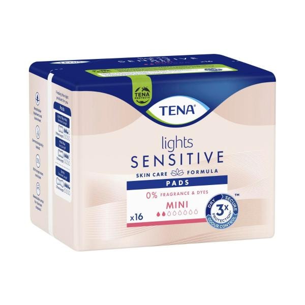 Tena Pads Lights Sensitive Standard | 16 pack