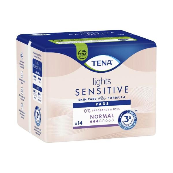 Tena Pads Lights Sensitive Long | 14 pack