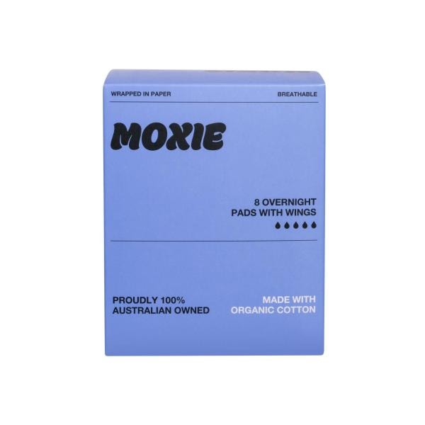 Moxie Pads Organic Overnight | 8 pack