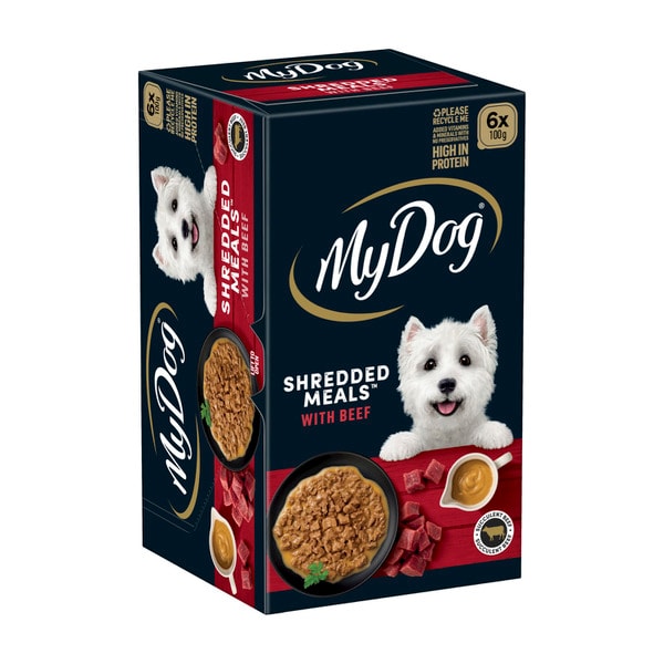My Dog Shredded Meals Beef Dog Food 6x100g | 6 pack