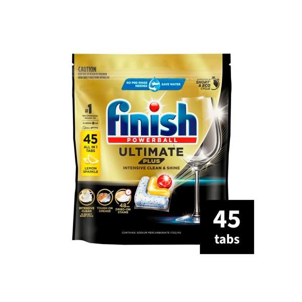 Finish Ultimate Plus All In 1 Lemon Sparkle | 45 pack