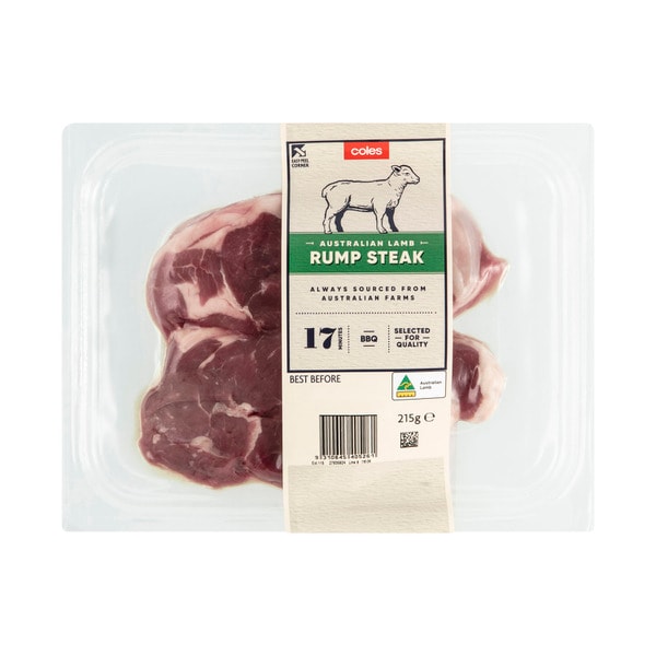 Coles Lamb Rump Steak 2 Pack | 215g