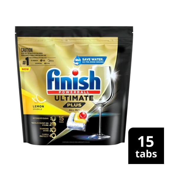 Finish Ultimate Plus All In 1 Lemon Sparkle | 15 pack