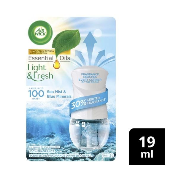 Air Wick Essential Oils Sea Mist & Blue Minerals Plug in Diffuser | 19mL