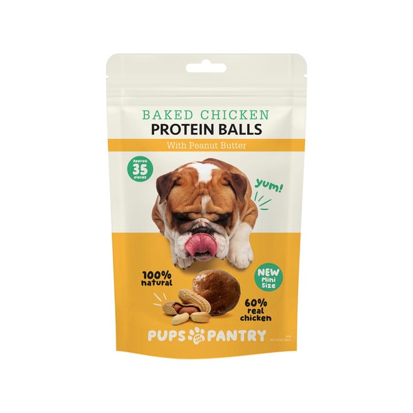 Pups In The Pantry Protein Balls With Pea-Mutt Butter Dog Treat | 3 pack