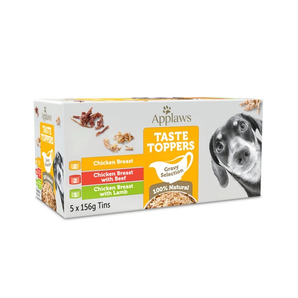 Applaws Taste Toppers Dog Tin Multipack Chicken Selection In Gravy Dog Food 5X156g | 5 pack