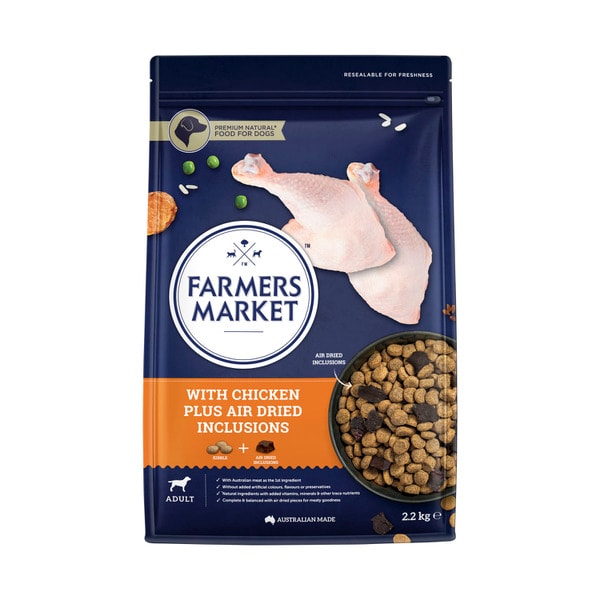 Farmers Market Adult Dry Dog Food With Chicken Kibble + Aid Dried Inclusions | 2.2kg
