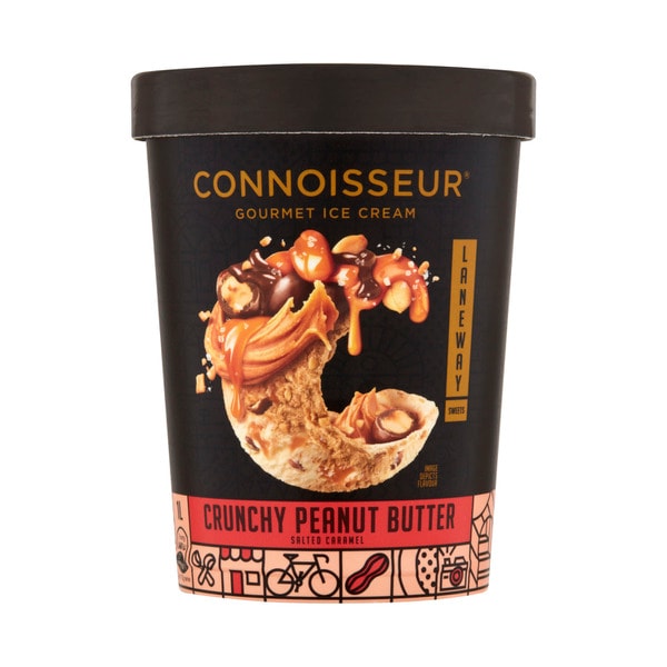 Connoisseur Laneway Sweets Crunchy Peanut Butter Ice Cream | 1L