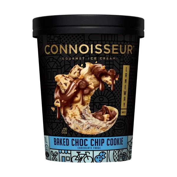 Connoisseur Laneway Sweets Baked Choc Chip Cookie Ice Cream | 1L