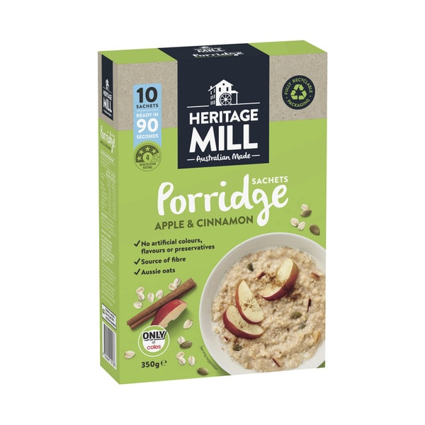 Heritage Mill Porridge Sachets Apple Cinnamon | 350g