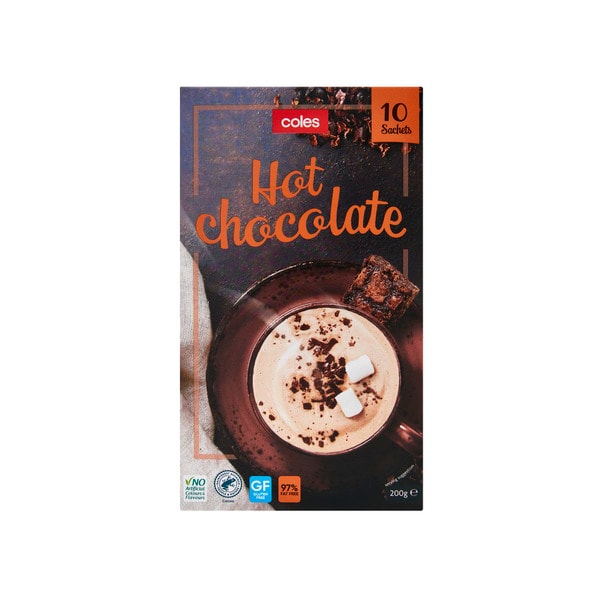 Coles Hot Chocolate Sachets | 10 pack