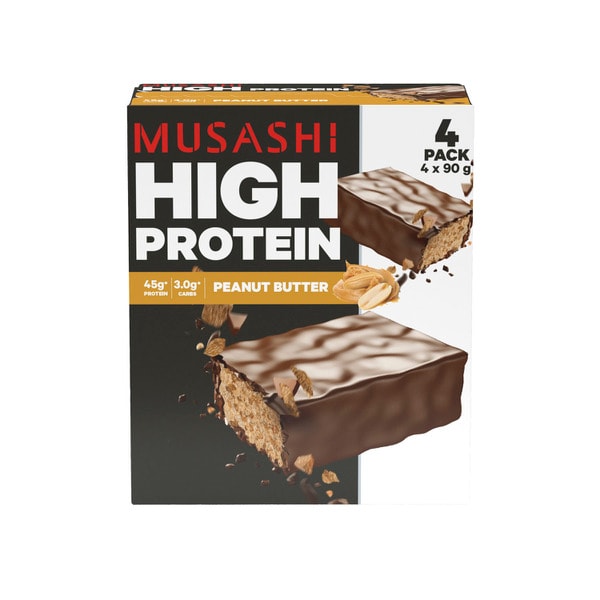 Musashi High Protein Bar Peanut Butter 4x90g | 360g
