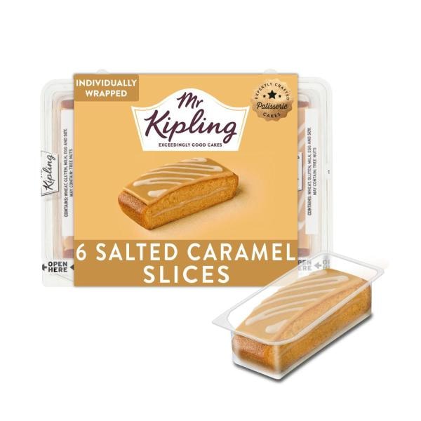 Mr Kipling Salted Caramel Slice 6 Pack | 165g