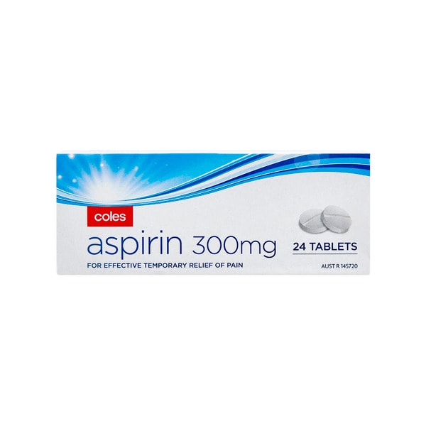 Coles Aspirin Tablets 300mg | 24 pack
