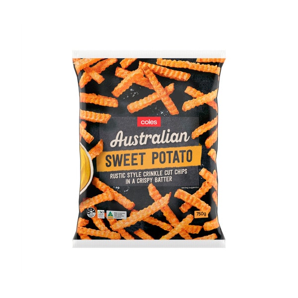 Coles Sweet Potato Crinkle Cut Fries | 750g