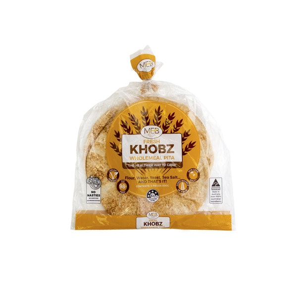 MEB Pita Khobz Wholemeal 5 pack | 500g