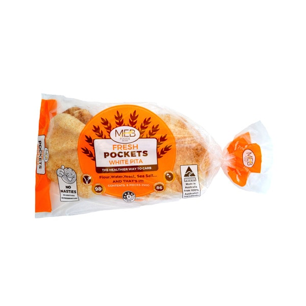 MEB Pita Pockets White 8 pack | 250g