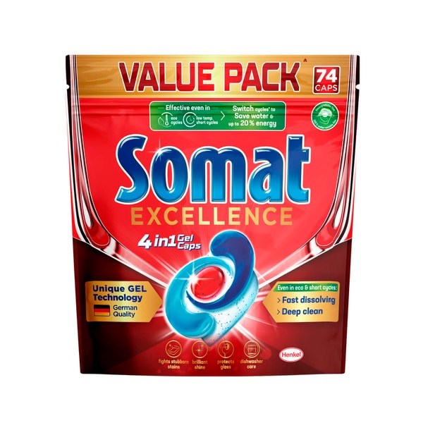 Somat Excellence Dishwashing Tablets | 74 pack