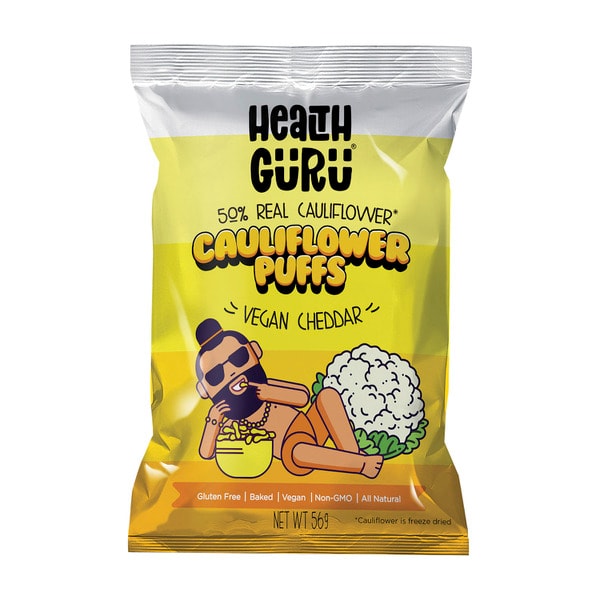 Health Guru Cauliflower Puffs Vegan Cheddar | 56g