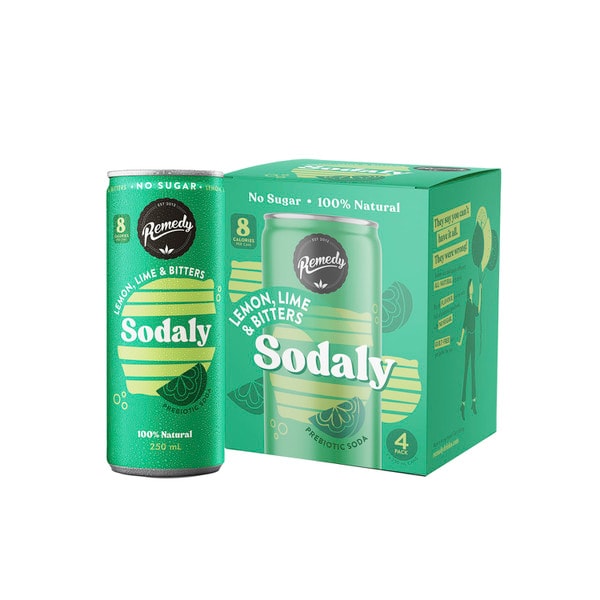 Remedy Sodaly Lemon Lime Bitter 4x250mL | 4 pack