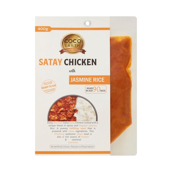 Coco Earth Satay Chicken With Basmati Rice | 400g