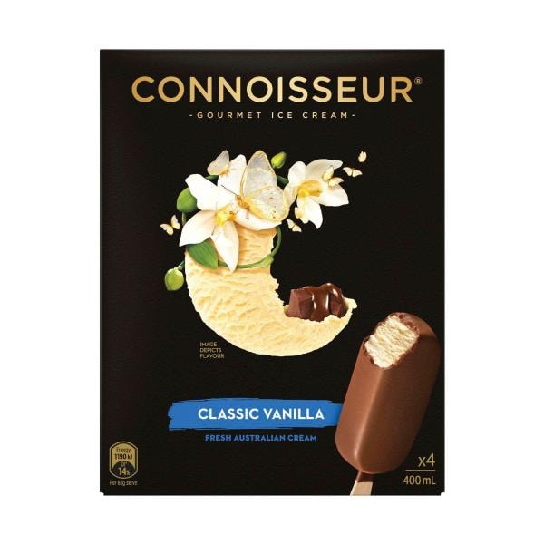 Connoisseur Ice Cream Vanilla 4 Pack | 400mL