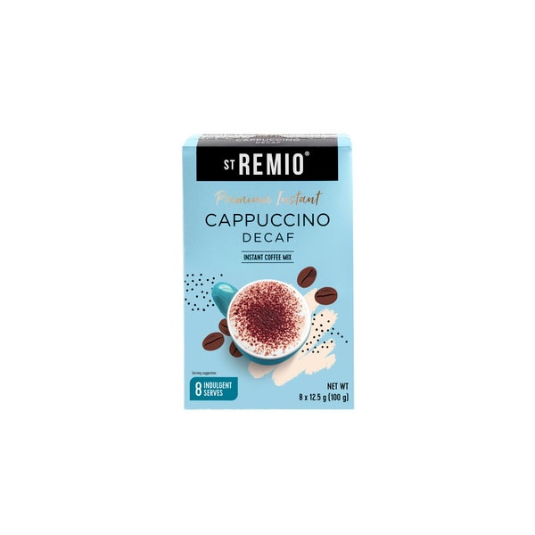 St Remio Premium Instant Decaf Cappuccino Sachets | 8 pack