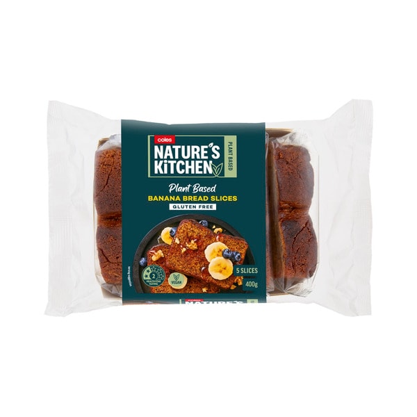 Coles Natures Kitchen Banana Bread Slices | 5 pack