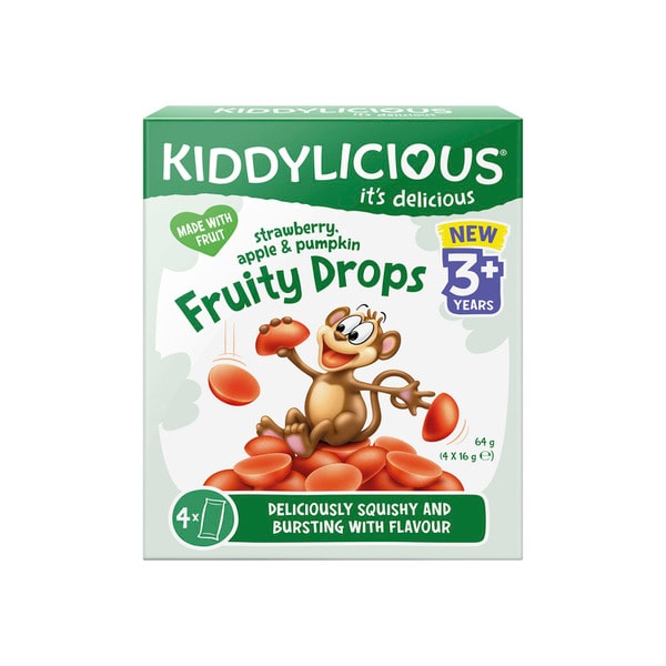Kiddylicous Fruity Drops Strawberry | 64g
