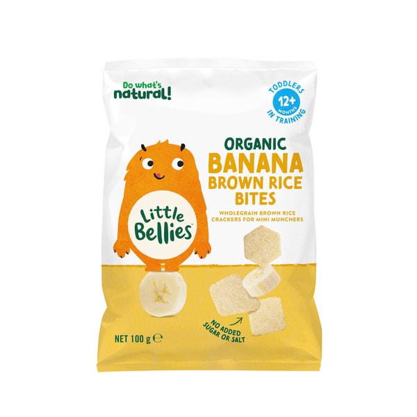 Little Bellies Organic Banana Brown Rice Bites | 100g